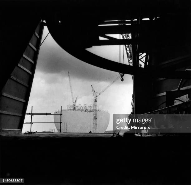 The long range radar station at RAF Fylingdales in North Yorkshire, part of the United States controlled Ballistic Missile Early Warning System....