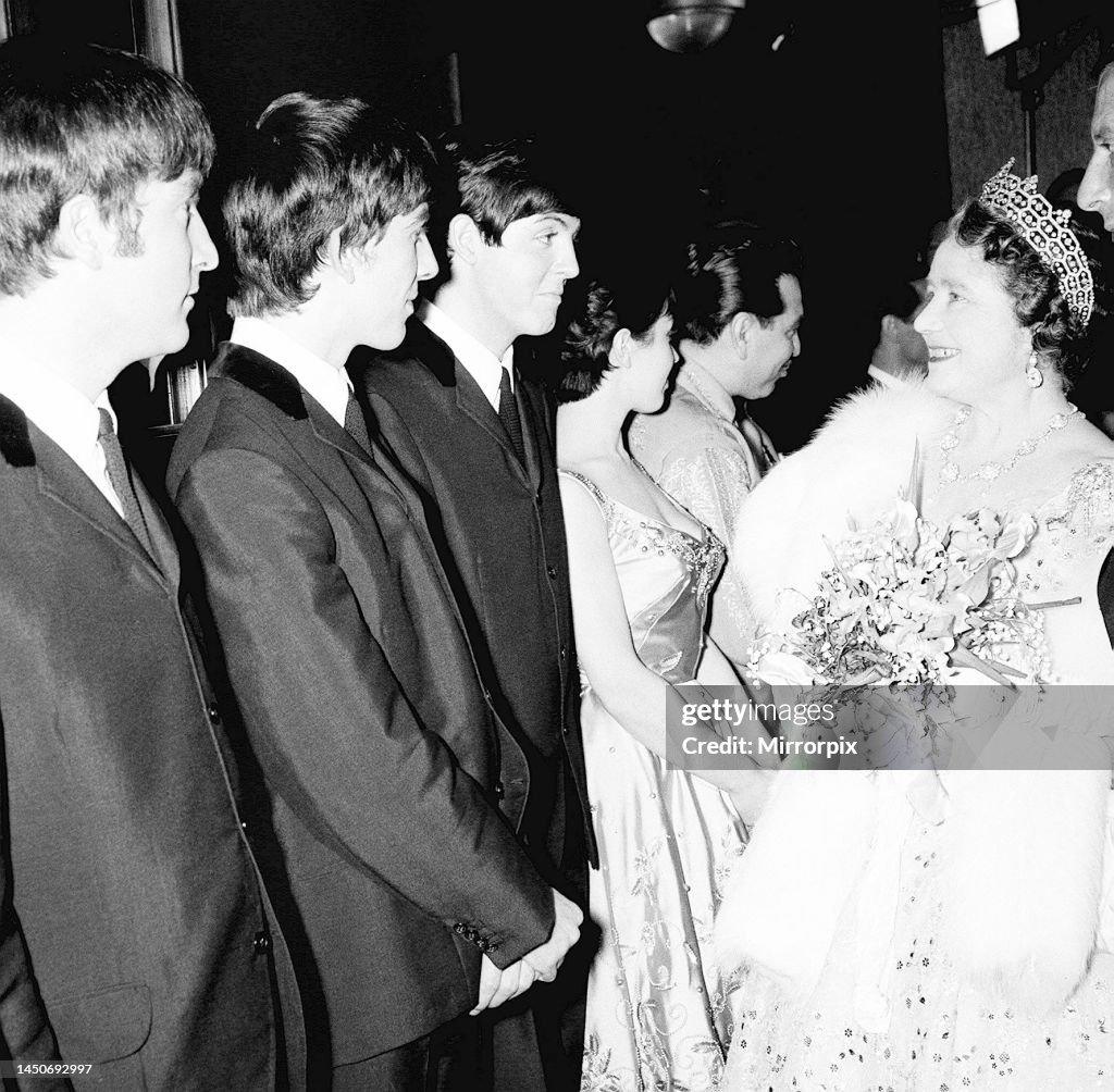 Queen Mother meets The Beatles