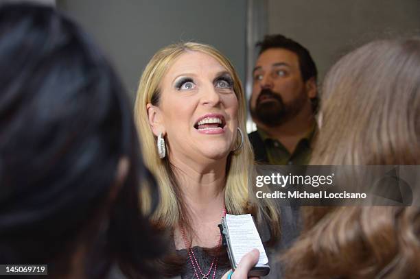 Personality/Comedian Lisa Lampanelli is interviewed during an Exclusive Panel Discussion as Celebrity Apprentice Contestants Reunite at CORE: club on...