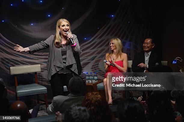 Personalities Comedian/Host Lisa Lampanelli, Singer Debbie Gibson, and actor George Takei take part in an Exclusive Panel Discussion as Celebrity...