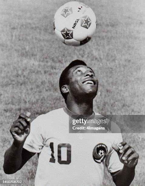 Pelé of New York Cosmos in 1977 in New York, New York.