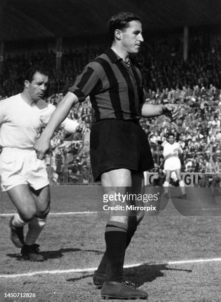 European Cup Quarter Final Second Leg match at the Stade Du Ray in Nice. Nice 2 v Real Madrid 3. . Nice FC captain Pancho Gonzales during the match....