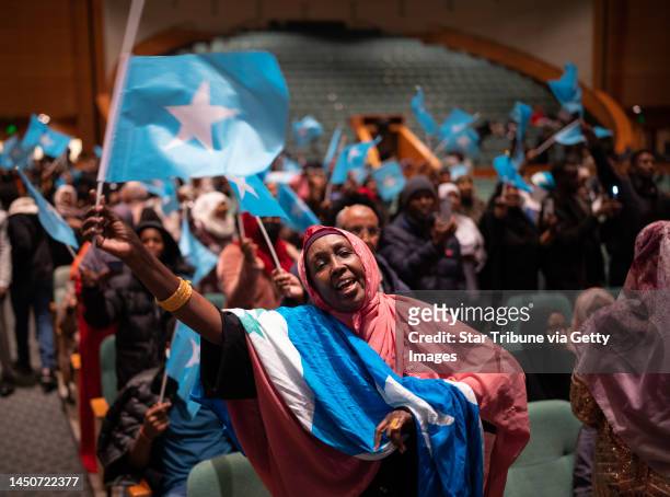 Sawo Kwao sang and waved the Somali flag Thursday night, December 15, 2022 as a DJ played Somali pop music for the crowd in the auditorium of the...