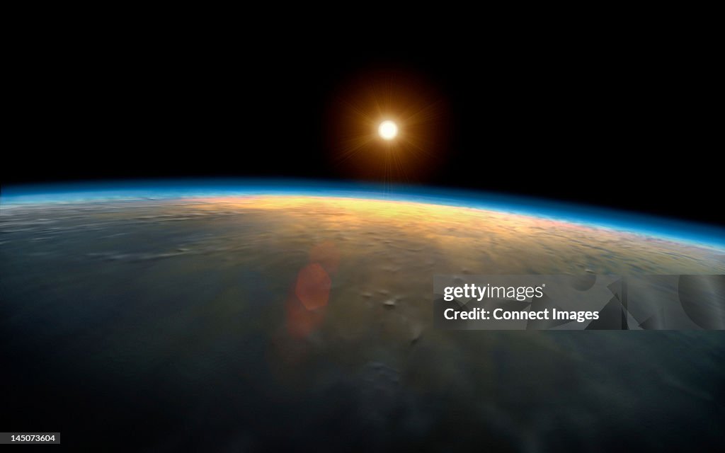Sunrise over planet earth