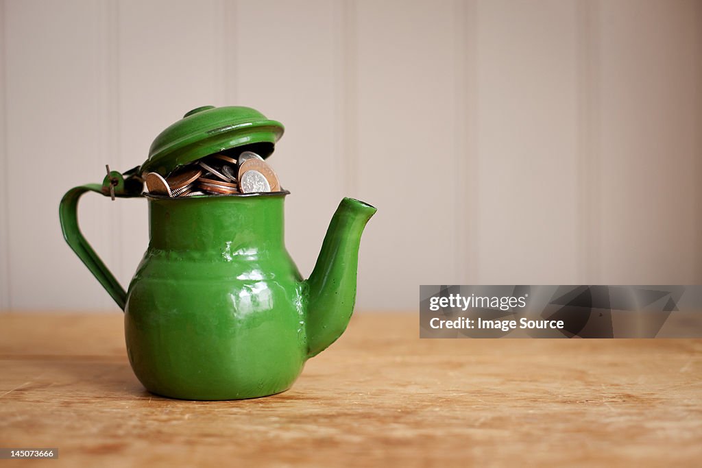 Money in a teapot