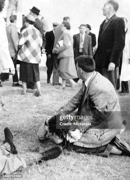 The 1955 Le Mans disaster of 11th June 1955 during the 24 Hours of Le Mans motor race at Circuit de la Sarthe in Le Mans, Sarthe, France. Large...