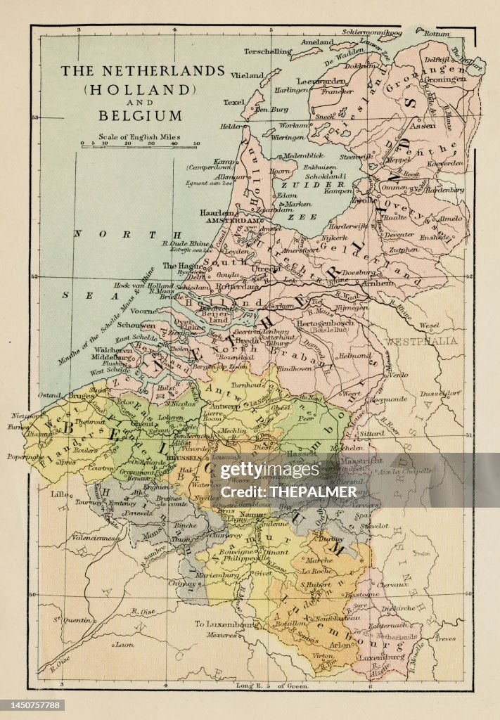 Carte des Pays-Bas et de la Belgique
