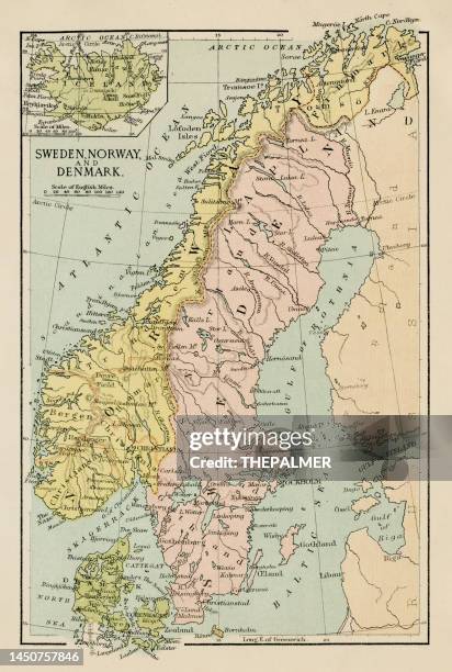 map of sweden, norway and denmark - sweden map stock illustrations