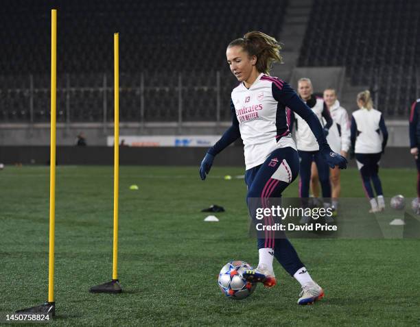 Lia Walti of Arsenal during an Arsenal Women's training session on December 20, 2022 in Schaffhausen, Switzerland.