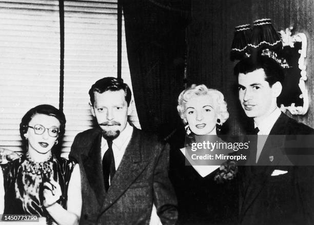 Ruth Ellis with her lover David Blakely right and Mr and Mrs Findlater circa 1954.