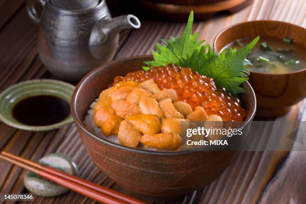 uni ikura don - ikura stock pictures, royalty-free photos & images
