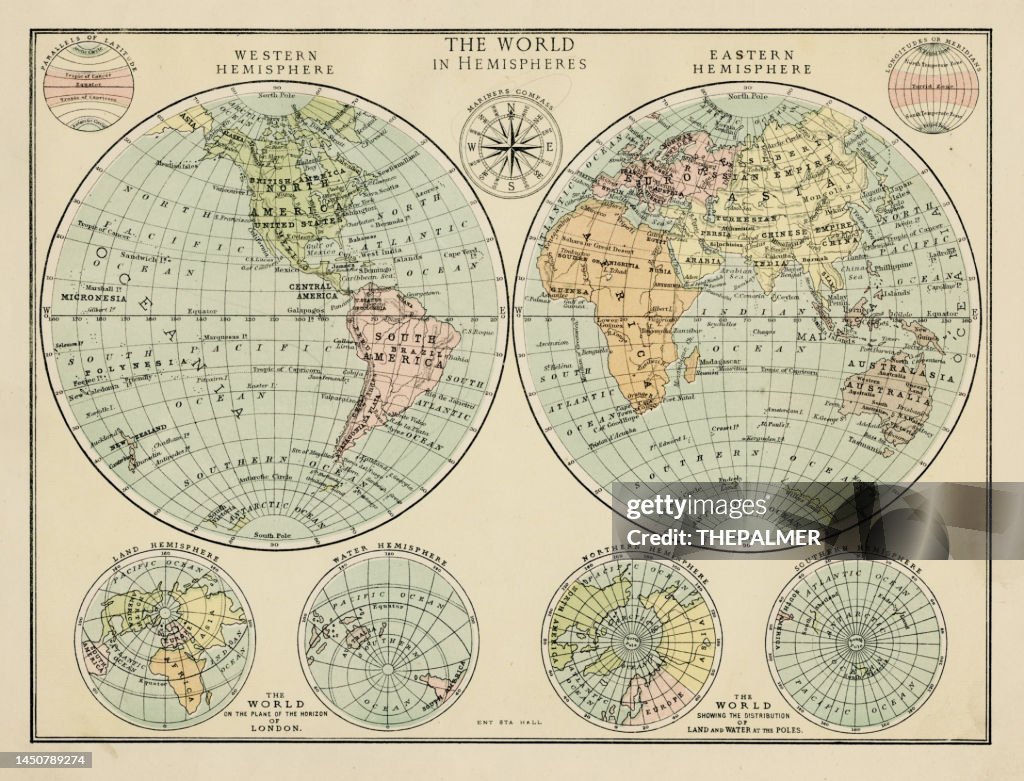 Hemisphere Module Map Of The World In Hemispheres High-Res Vector Graphic - Getty Images