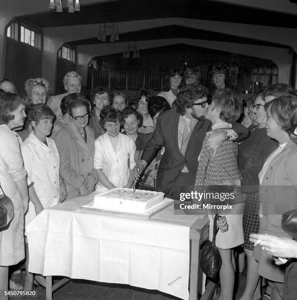 Australian entertainer Rolf Harris came to the Morgan Resistors factory at the Bede Trading Estate, in Jarrow, to help get the firm's 21st birthday...