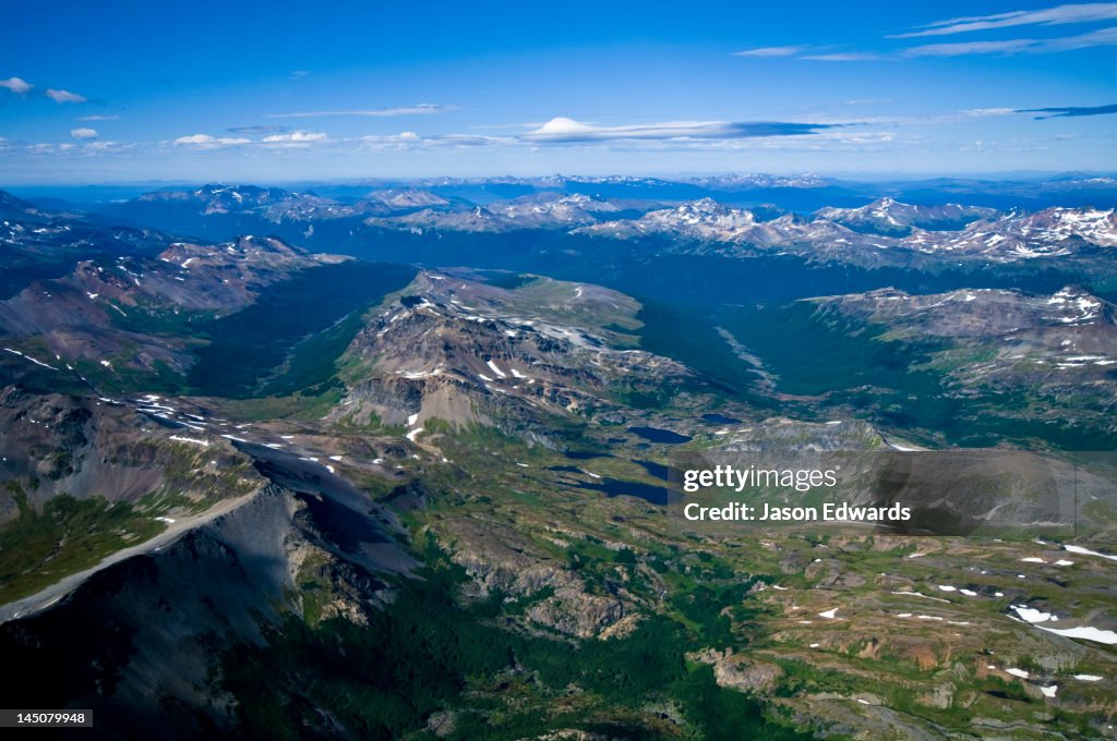 Ushuaia, Martial Mountains, Fuegian Andes, Ushuaia Bay, Tierra del Fuego Archipelago, Straits of Magellan, Tierra del Fuego Province, Patagonia, Argentina.