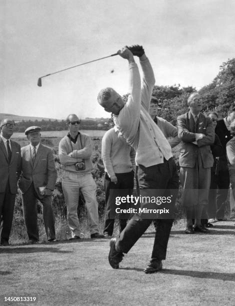 Cobie Legrange, recent winner of the Dunlop Masters at Little Aston Golf Club, playing an iron. 13th September 1969.