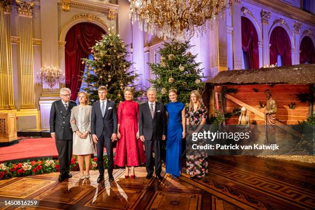 Prince Laurent of Belgium, Princess Claire of Belgium, Prince Emmanuel of Belgium, Queen Mathilde of Belgium, King Philippe of Belgium, Princess...
