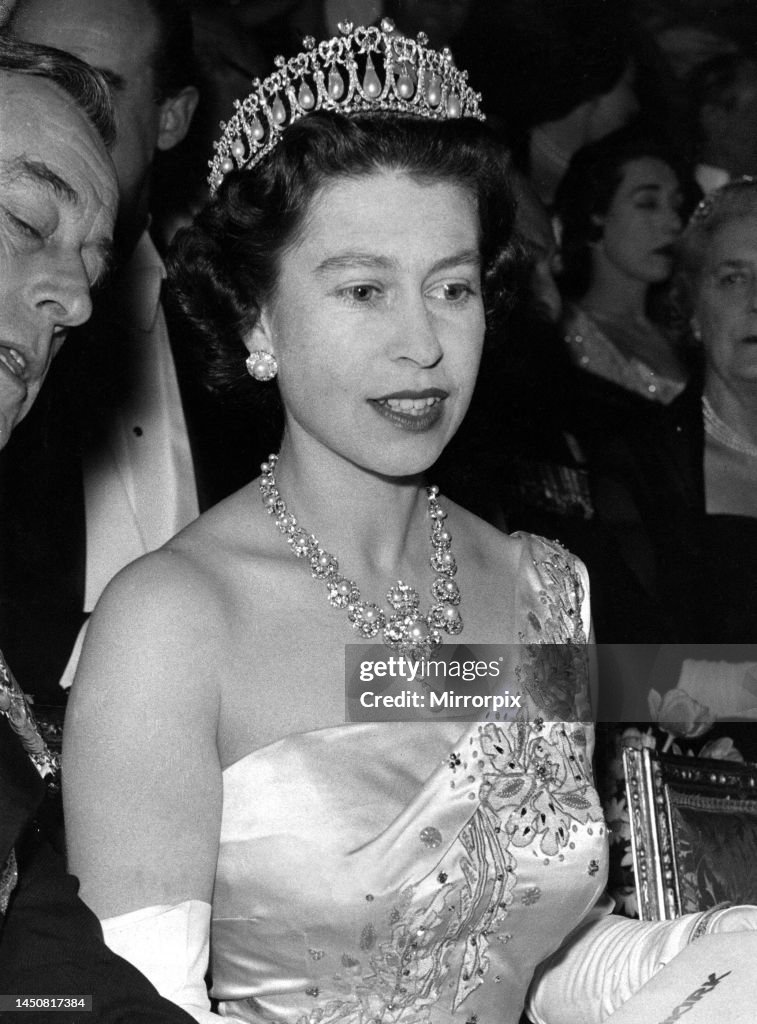 Queen Elizabeth II attends the premiere of the film Dunkirk at the Empire Theatre