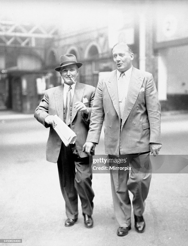 Hangman Albert Pierrepoint at Euston Station traveling home by train after the execution of Ruth Ellis July 1955