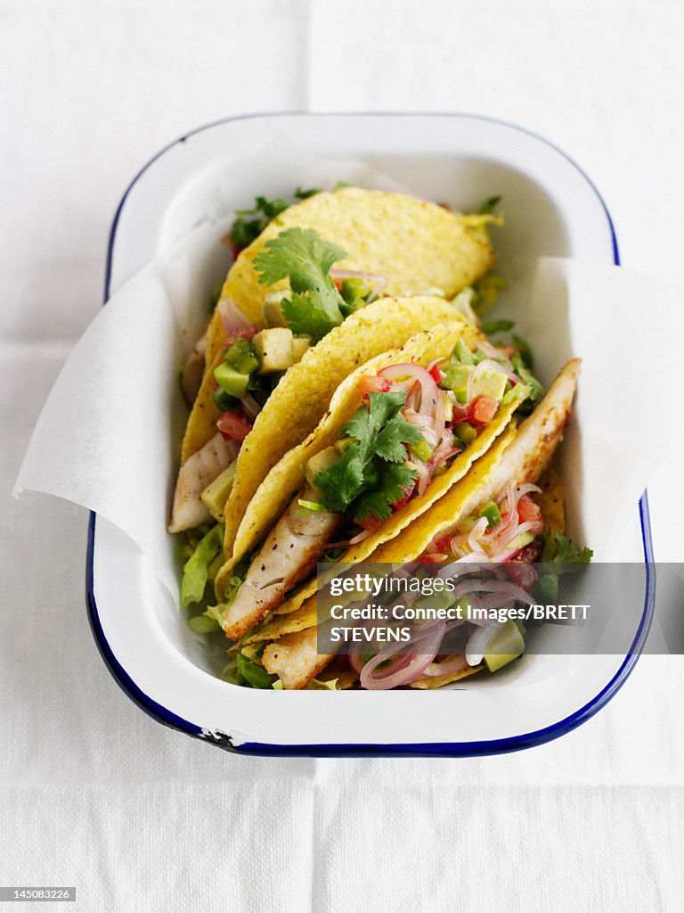 Bowl of fish tacos