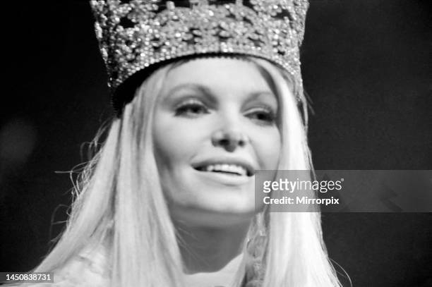 Eva Rueber-Staier after being crowned Miss World. 28th November 1969.