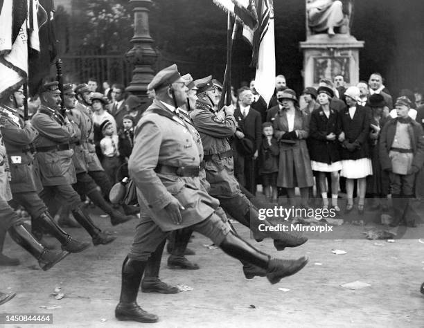 About 80 000 members of the World War One veterans paramilitary group Steel Helmet - League of Front Soldiers assembled in the Lustgarten in Berlin...