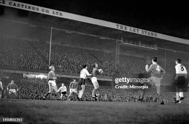 English League Cup Quarter Final replay. Derby County versus Manchester Utd. Action from the quarter final replay at the Baseball Ground. Despite the...