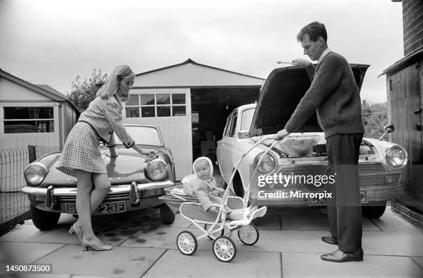 Models pose for a Lolly Dolly wives feature in Manchester. November 1969.