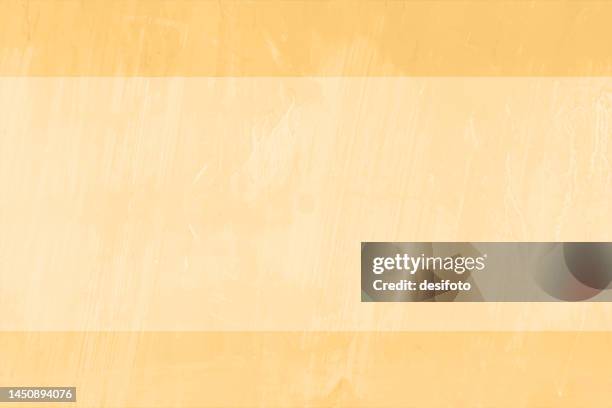 empty blank light brown or khaki beige coloured textured effect grunge framed monochrome vector backgrounds with a darker shade border or frame at top and bottom edges - manuscript border stock illustrations