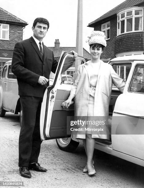 Sunderland FC centre-back Charlie Hurley with his wife Joan. 19th May 1963.