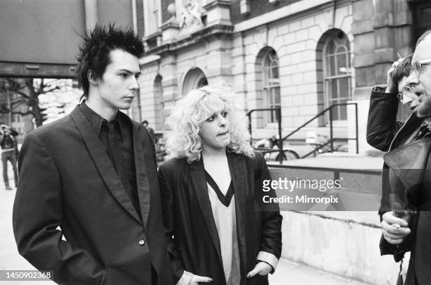 Sid Vicious, bass guitarist of the British punk group the sex Pistols, opts for a trial by jury against a drug charge when he and American girlfriend...