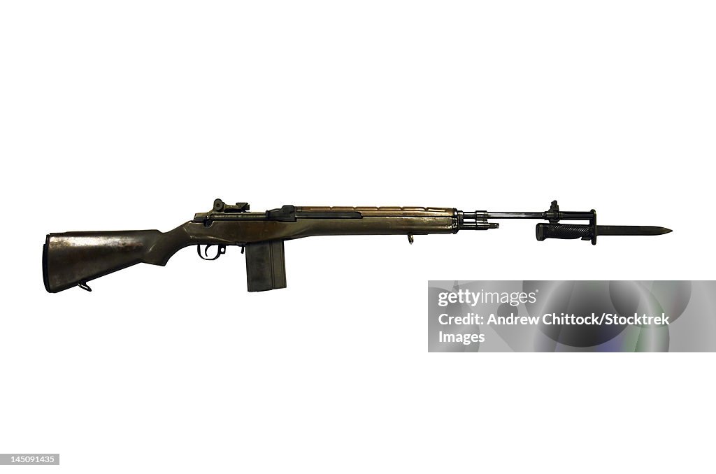 M14 rifle, developed from the M1 Garand.