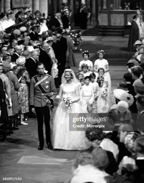 The Duke of Kent marries Katharine Worsley at York Minster. 8th June 1961.