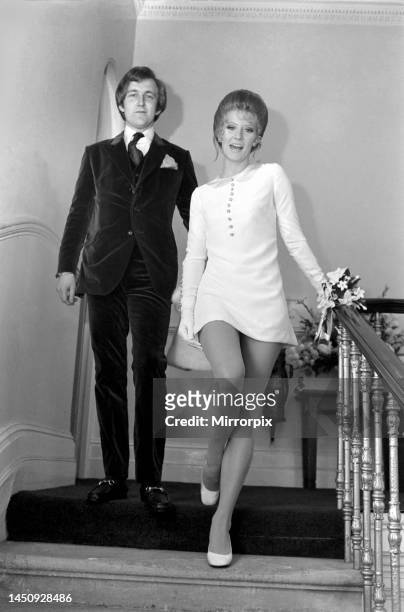 Actress and top model Vicki Hodge today married Ian Heath ,who is in advertising, at Chelsea Register Office. The bride wore a white mini dress and...