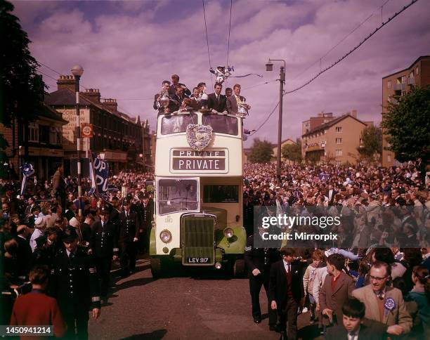 Tottenham Hotspurs after winning the FA Cup final in 1961. 6th May 1961.