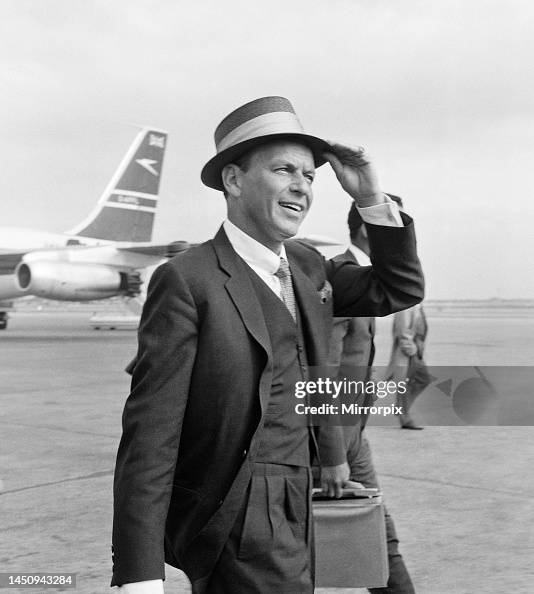 Filet Sinatra Frank Sinatra seen here arriving at Heathrow airport in the summer of ...