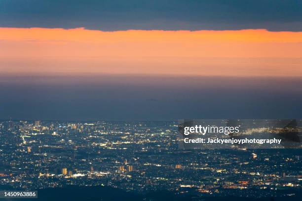 illuminated cityscape against sky at night - adelaide cbd stock pictures, royalty-free photos & images