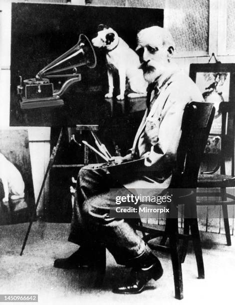 Francis Barraud painter of HMV logo Nipper the dog 1904.