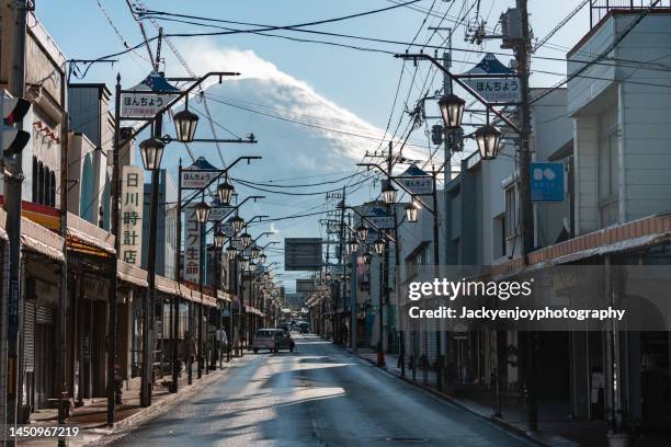 a road to mt.fuji - country road stock pictures, royalty-free photos & images