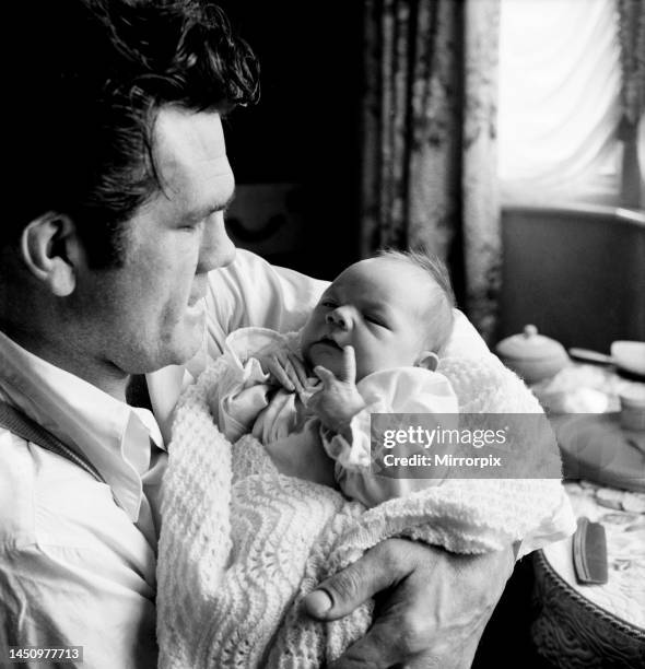 Boxer Freddie Mills and daughter Susan. July 1952.