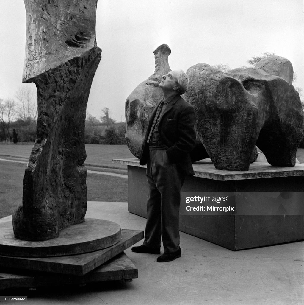Artist and sculptor Henry Moore in 1963