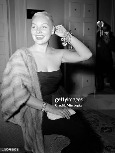 American film actress Barbara Payton in London. 24 July 1952.