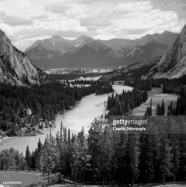 Bow Valley Parkway in the Rocky Mountains. Vancouver, Canada, 1951.