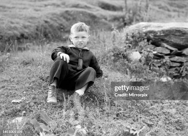 Georoid Keane, the only child on Great Blasket Island. 2/9/1951.