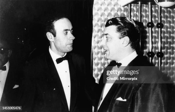 Ronnie Kray with Victor Spinetti. 10th February 1963.