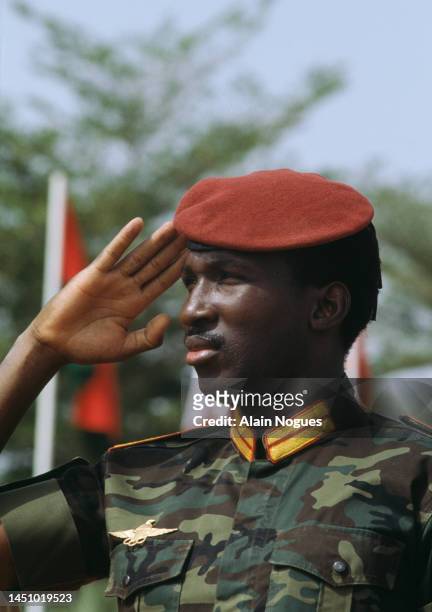 Portrait of Burkina Faso President, Thomas Sankara.
