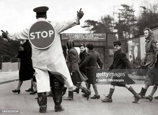 School crossing supervisor. April 1952.