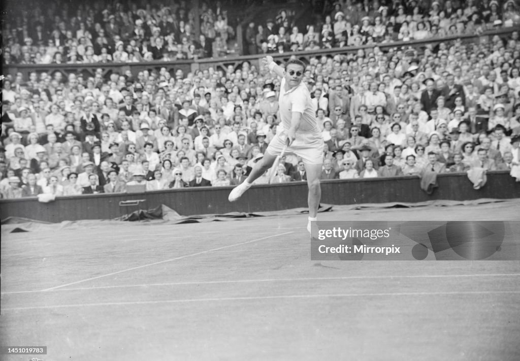 Jarislav Drobny at Wimbledon in 1951