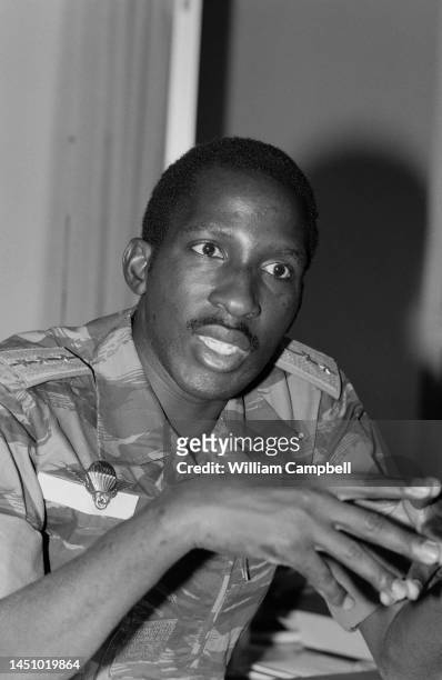 Captain Thomas Sankara, leader of Burkina Faso.