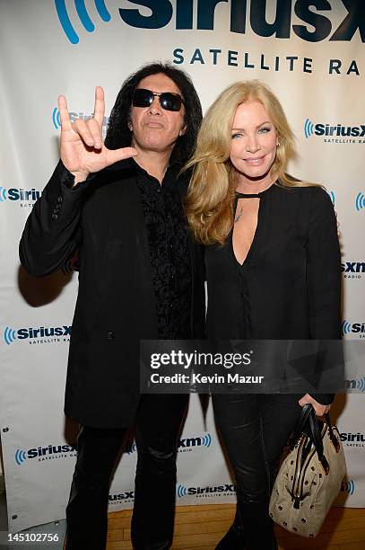 Gene Simmons and Shannon Tweed at the SiriusXM Studio on May 23, 2012 in New York City.