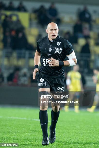 Sergio Parisse enter the pitch alone at Stadio Sergio Lanfranchi on December 10, 2022 in Parma, Italy.